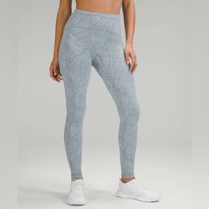 Lululemon Swift Speed High-Rise Tight 28" Reptilia Jacquard Chambray Leggings